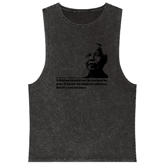 Nelson Mandela Mineral Wash Tank Tops