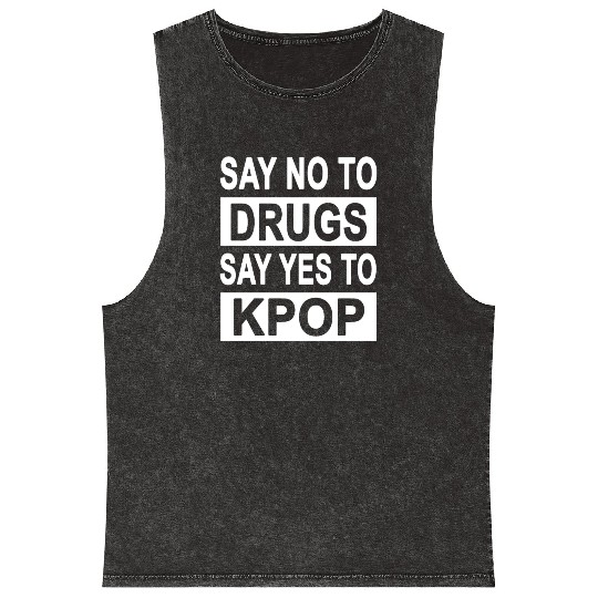 Kpop K-pop Korean Pop Funny Korea Gift Mineral Wash Tank Tops