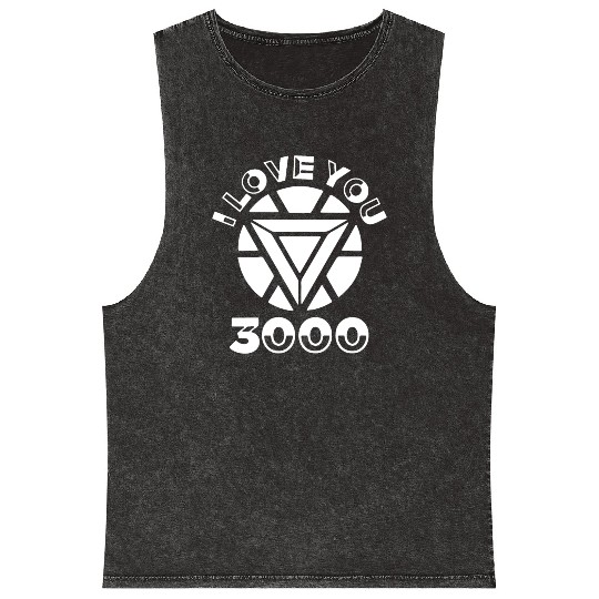 I love you 3000 I am Iron Man marvel film supernat Mineral Wash Tank Tops