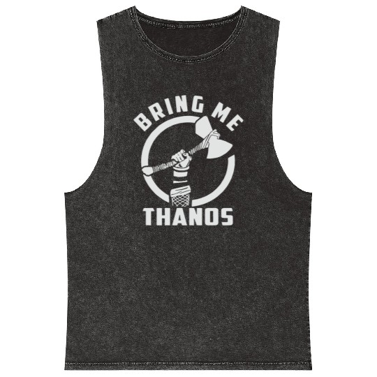 bring me Thanos stormbreaker black and white Mineral Wash Tank Tops