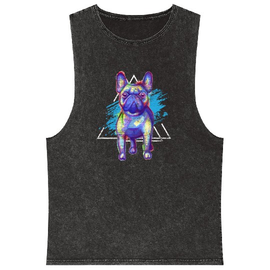 French Bulldog Pet Mineral Wash Tank Tops