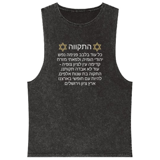 Mineral Wash Tank Tops Israel Hatikva