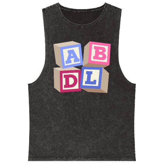 AB DL ageplay ABDL adult baby diaper baby Mineral Wash Tank Tops