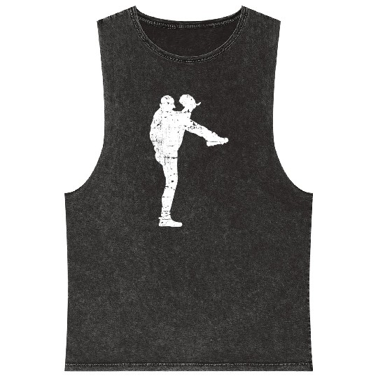 Baseball Pitcher Mineral Wash Tank Tops