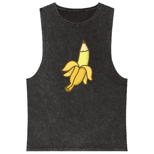Banana pencil Mineral Wash Tank Tops