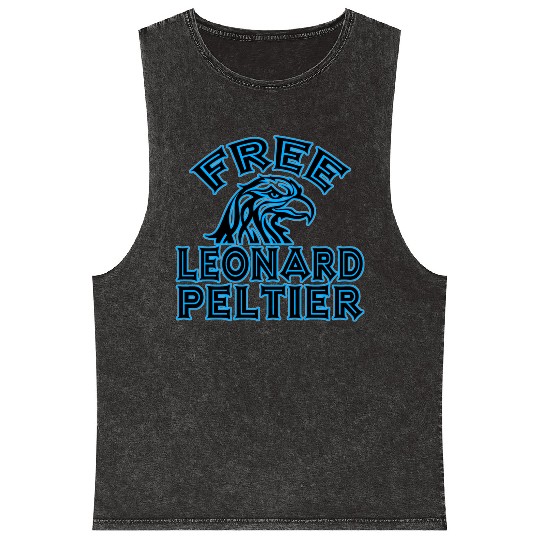 FREE LEONARD PELTIER eagle natives YStone Mineral Wash Tank Tops