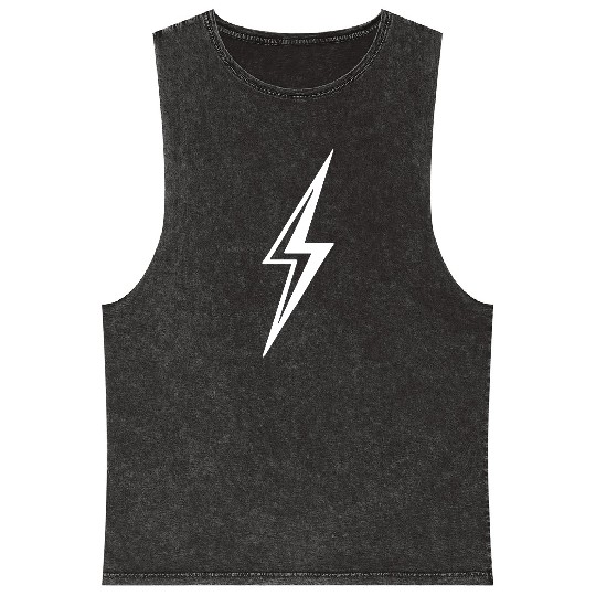 Lightning Bolt Mineral Wash Tank Tops