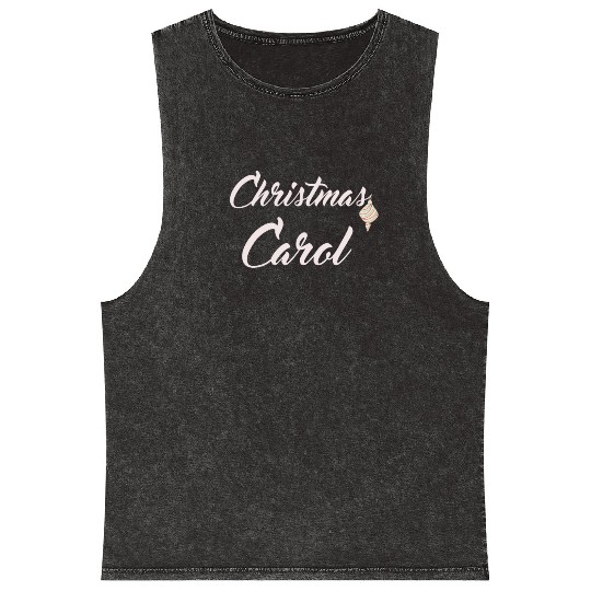 Christmas Carol with xmas decoration for Carols Mineral Wash Tank Tops