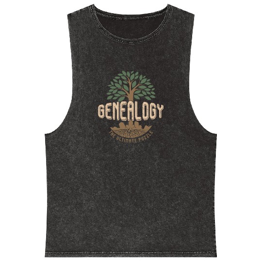 Genealogist Genealogy The Ultimate Puzzle Mineral Wash Tank Tops