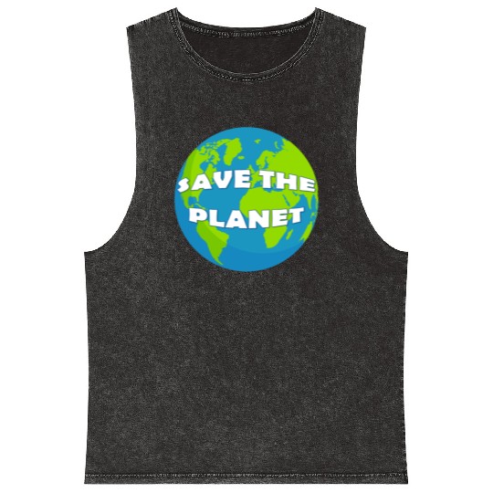 SAVE THE PLANET Mineral Wash Tank Tops