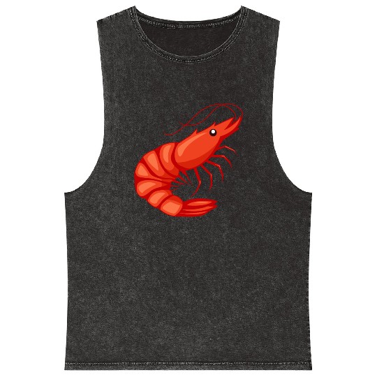 Shrimp Jitsu Mixed Martial Arts Fighter Shrimping Mineral Wash Tank Tops