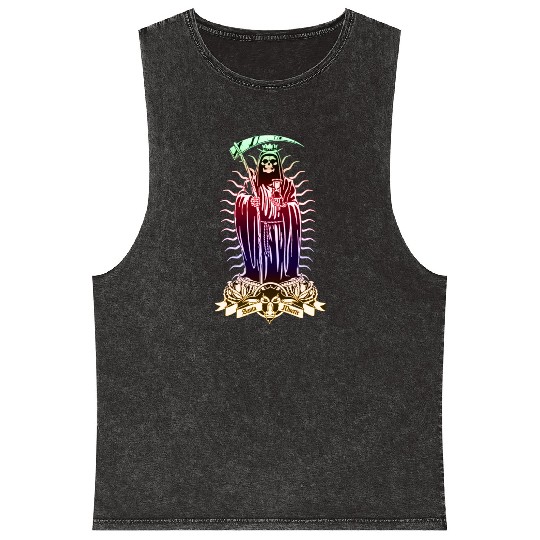 Santa Muerte - Santisima Muerte - Holy Death Mineral Wash Tank Tops