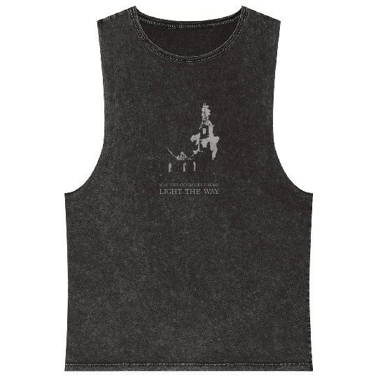 Burning Church Occult Antichrist Satan Atheist Mineral Wash Tank Tops