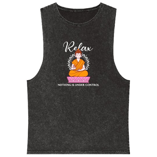 Buddha Quote india hindu shanti Buddhist Relax Mineral Wash Tank Tops