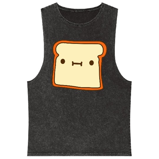toast bread slice bun sweet cute Mineral Wash Tank Tops