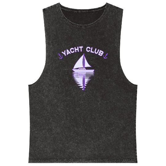 Yacht Club sailing ship sailing anchor Mineral Wash Tank Tops