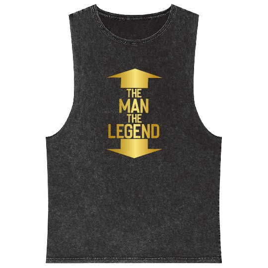 the man the legend Mineral Wash Tank Tops