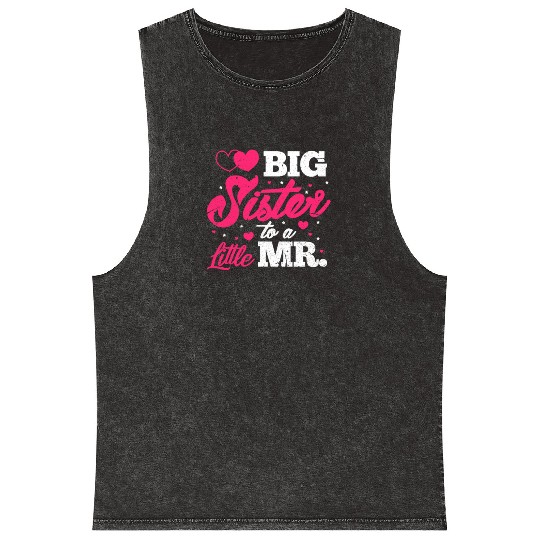 Big Sister To A Little Mr. Mineral Wash Tank Tops