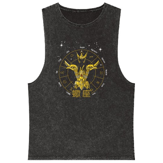 SCORPIO GOLD CLOTH - SAINT SEIYA Mineral Wash Tank Tops