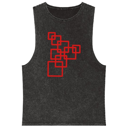 Icon pattern abstraction Mineral Wash Tank Tops