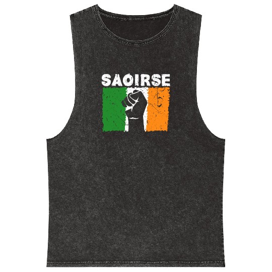 Saoirse Irish Republican Conservative Capitalist I Mineral Wash Tank Tops