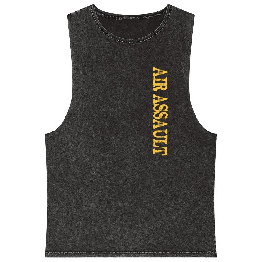 Distressed US Army Air Assault Mineral Wash Tank Tops