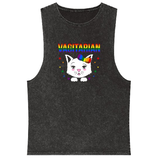 vagitarian venom Mineral Wash Tank Tops