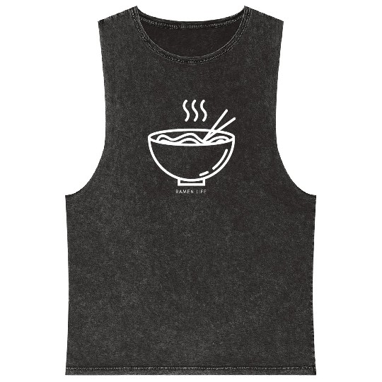 Ramen Noodle Bowl Japan Mineral Wash Tank Tops