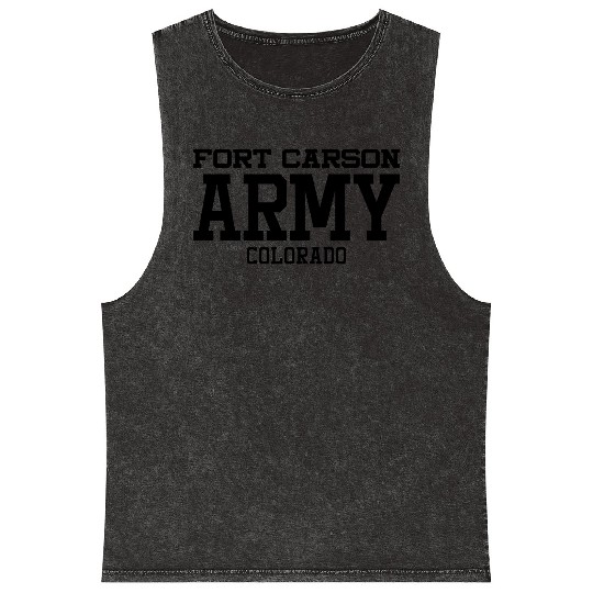 US Army Fort Carson Colorado Military Center Mineral Wash Tank Tops