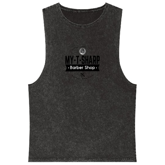 Coming To America | MY-T-SHARP Barber Shop Mineral Wash Tank Tops