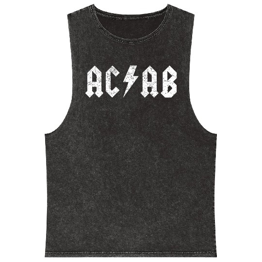 ACAB Punk A.C.A.B. All Cops Antifa Riot Mineral Wash Tank Tops