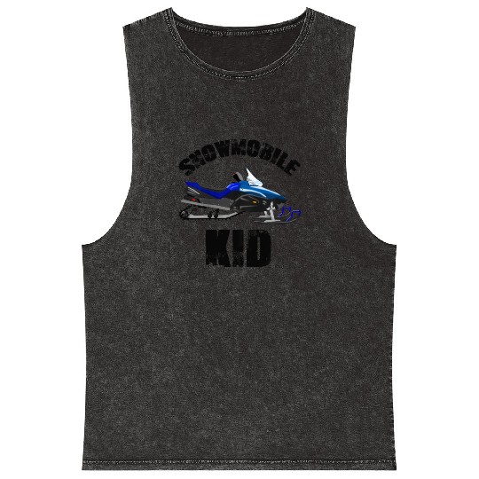 Awesome Gift for Snowmobile Kid || Mineral Wash Tank Tops
