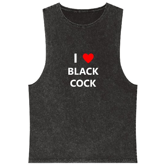 Black Cock Dick Penis sx Bjob Oral Kink BBC Mineral Wash Tank Tops