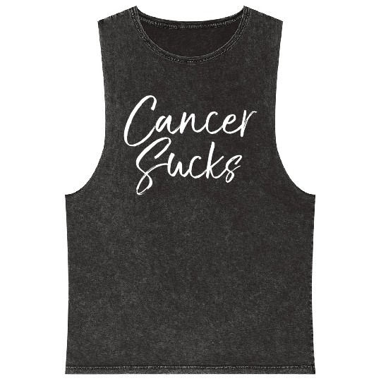 CANCER SUCKS Mineral Wash Tank Tops