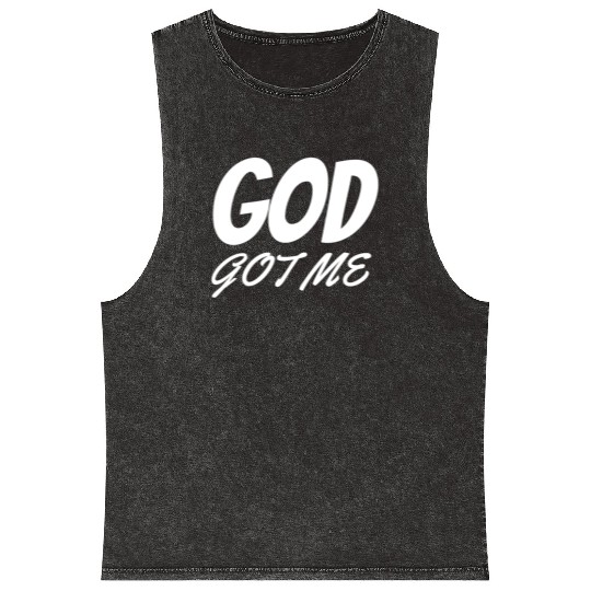 God Got Me - Christian Mineral Wash Tank Tops