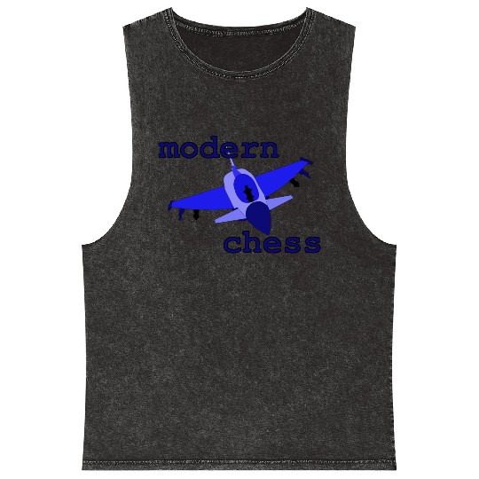 modern chess in royal blue Mineral Wash Tank Tops
