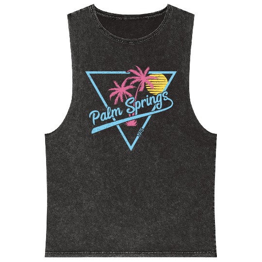 Palm Springs Vintage Retro 1975 Mineral Wash Tank Tops