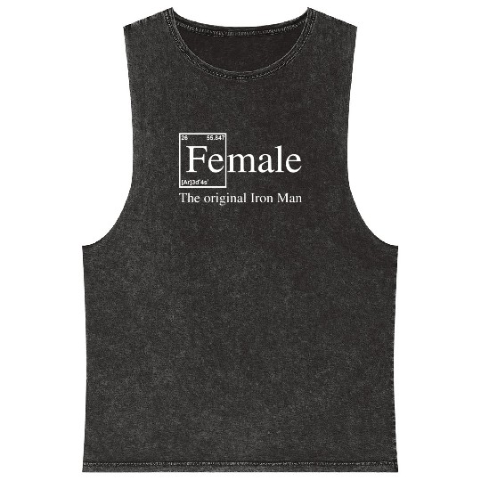 Female The Original Iron Man Mineral Wash Tank Tops
