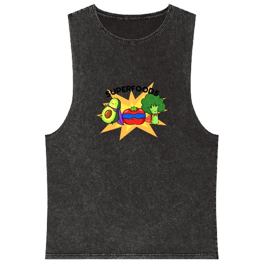 Superfoods Cute Vegetable Pun Mineral Wash Tank Tops