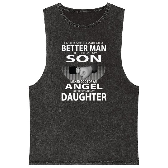 Better Man Son Daughter Mineral Wash Tank Tops
