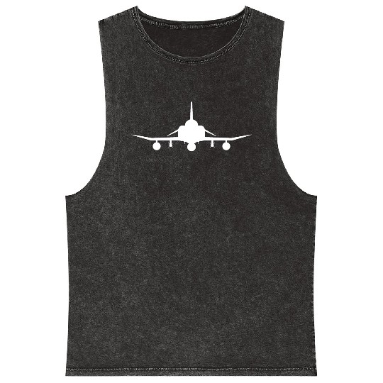 F-4 Phantom II Military Fighter Jet Mineral Wash Tank Tops