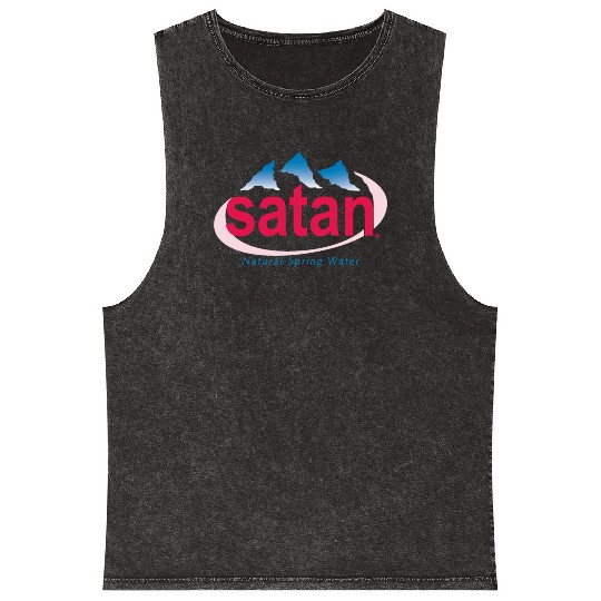 Satan Natural Spring Water Mineral Wash Tank Tops