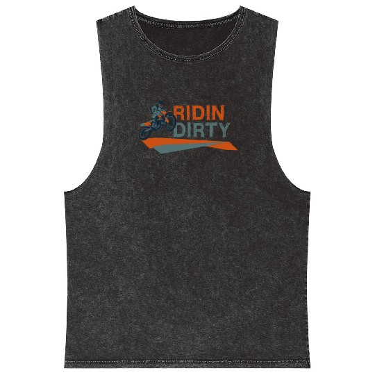 Dirt Bike MX Motocross Supercross Mineral Wash Tank Tops