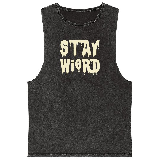 Gothic Goth Dark Wave Mineral Wash Tank Tops