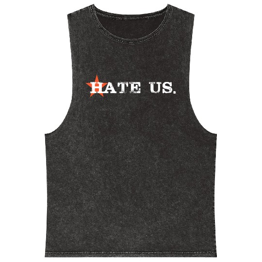 hate us astros Mineral Wash Tank Tops