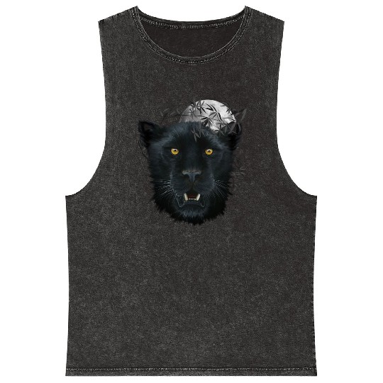 Black Panther Spirit The Face Of Power, Protection Mineral Wash Tank Tops