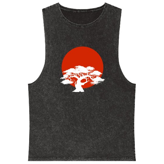 Miyagi-do Karate Bonsai Tree Martial Arts Japanese Mineral Wash Tank Tops