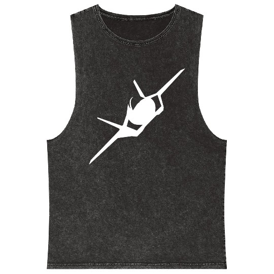 F-35 Lightning II Military Fighter Jet Aircraft Mineral Wash Tank Tops