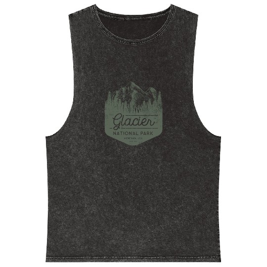 Glacier National Park Hiking Montana Mineral Wash Tank Tops