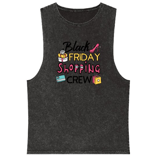 Holiday Shopping Black Friday Shopping Crew Funny Mineral Wash Tank Tops